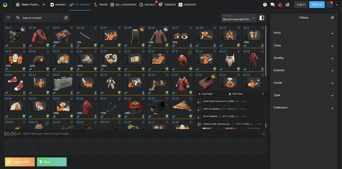 bitcoinlog.fun - The Ultimate Platform for Trading Game Skins: CS 2, DOTA 2, TF2, RUST.