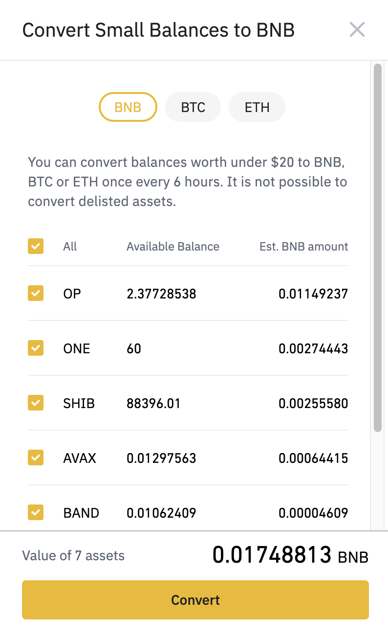 How to Convert Dust on Binance? » bitcoinlog.fun