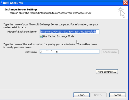 Outlook Client Configuration with Exchange 