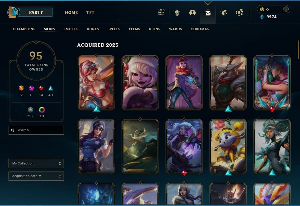 EUW Challenger champs + skins | Buy League of Legends Accounts at UnrankedSmurfs