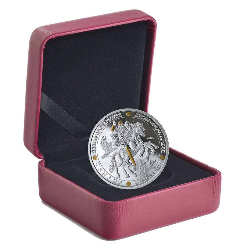 Pure Silver Gold-Plated Coin - Norse Gods: Odin [] - Bullion Mart