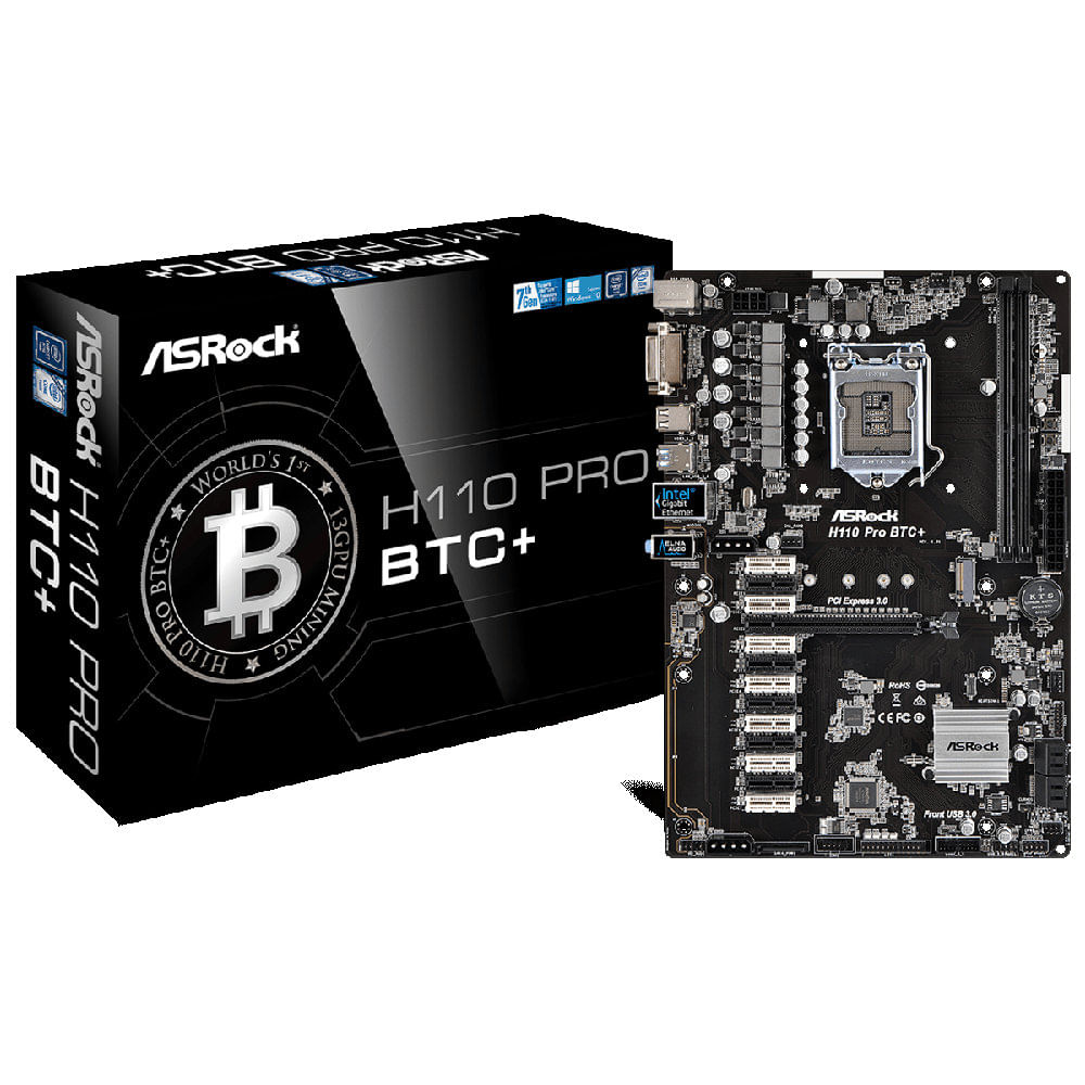 Cryptocurrency Mining | ASRock H Pro Btc+ LGA Motherboard