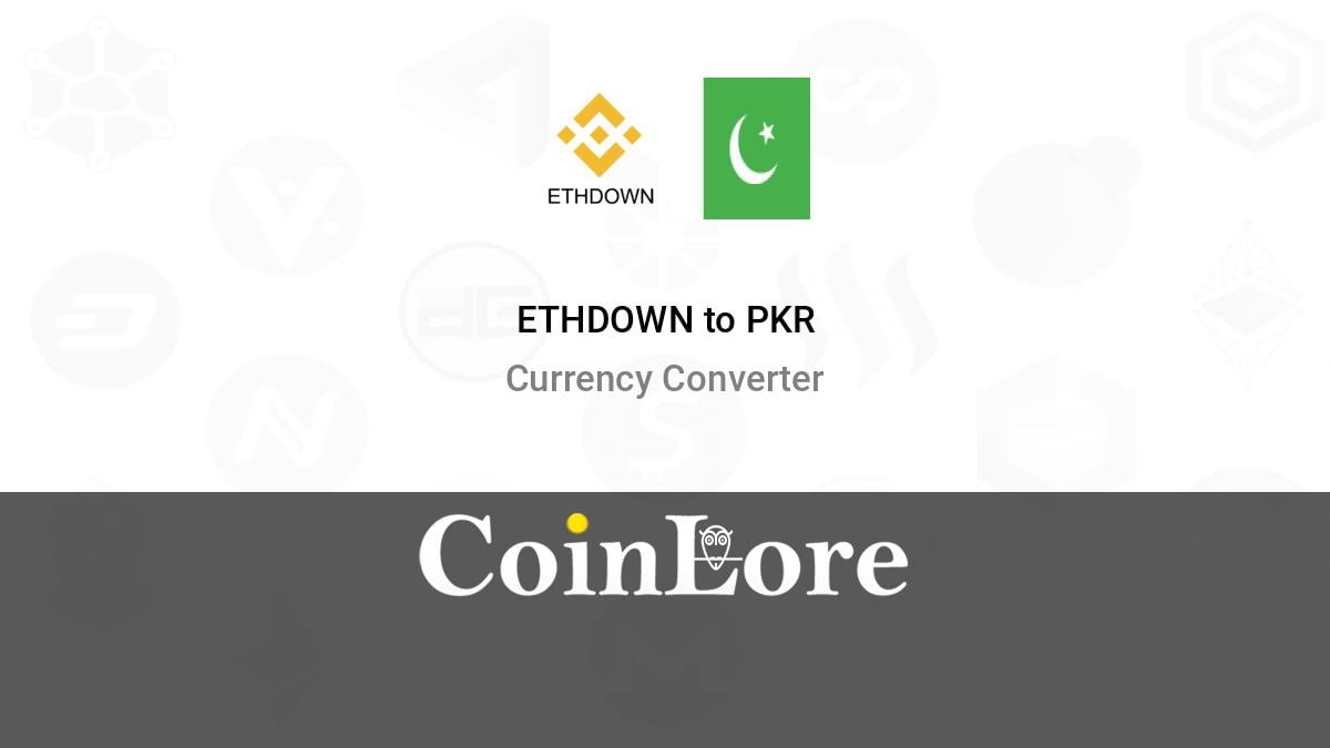 ETHDOWN price today, ETHDOWN to USD live price, marketcap and chart | CoinMarketCap