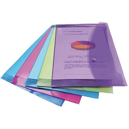 A4 Plastic Document Wallets - Hunt Office Ireland