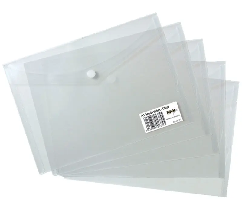 A5 Plastic Document Wallets - Hunt Office Ireland