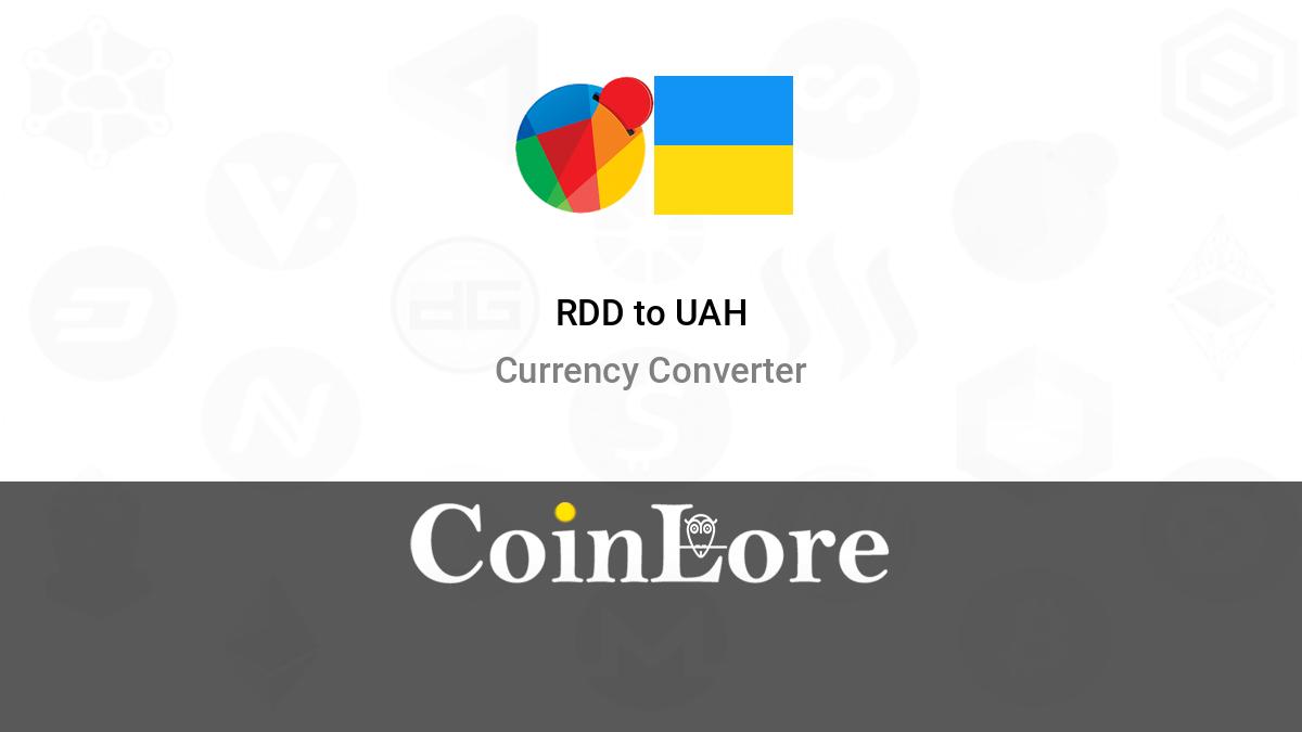 Convert 1 RDD to USD - ReddCoin price in USD | CoinCodex