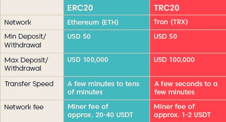 USDT TRC20 vs ERC Everything You Need to Know
