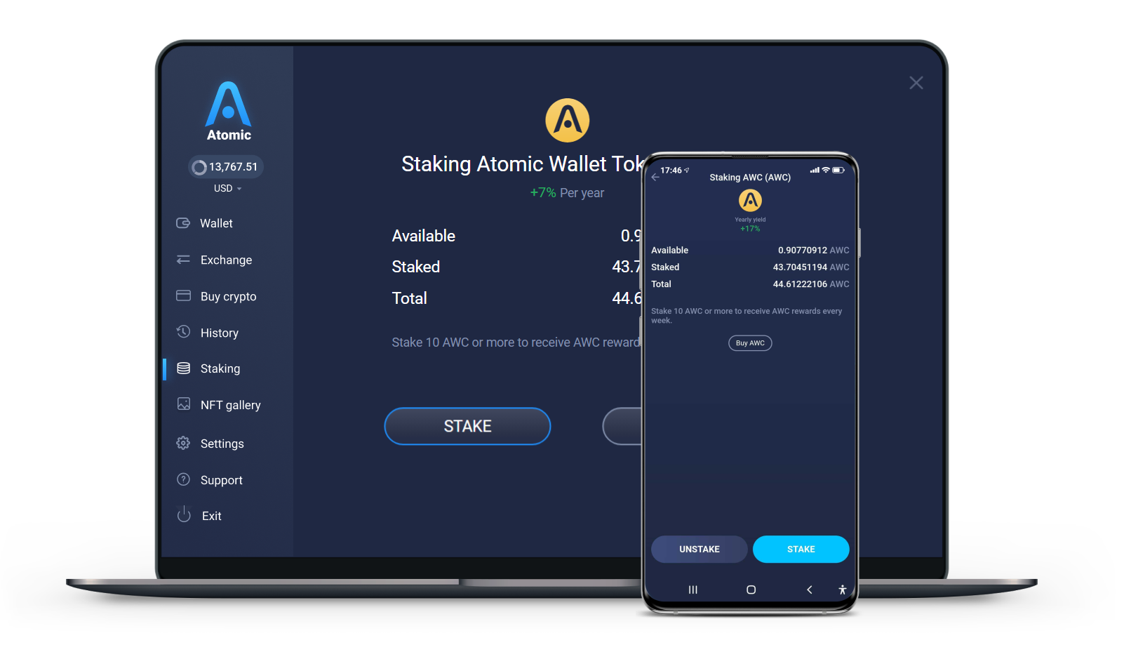 Atomic Wallet Coin (AWC) Staking - All information about Atomic Wallet Coin staking - DropsEarn