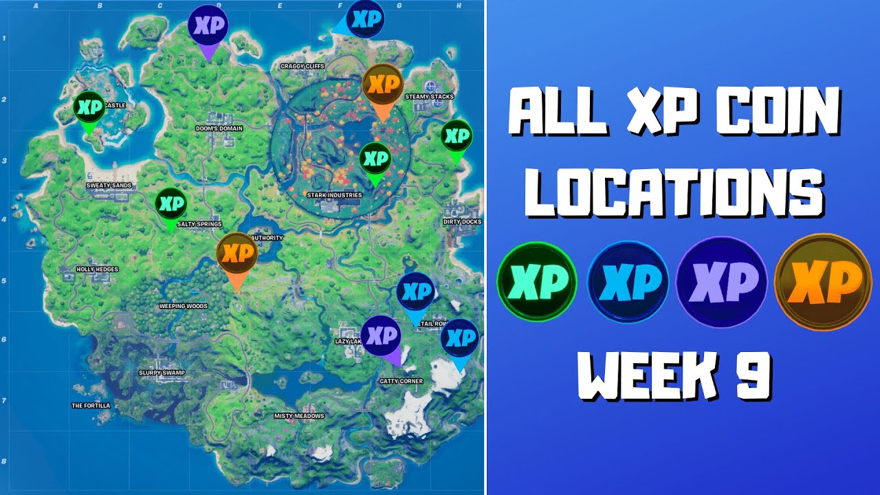 Fortnite Chapter 2 Season 4: Week 9 XP Coin Locations And Guide