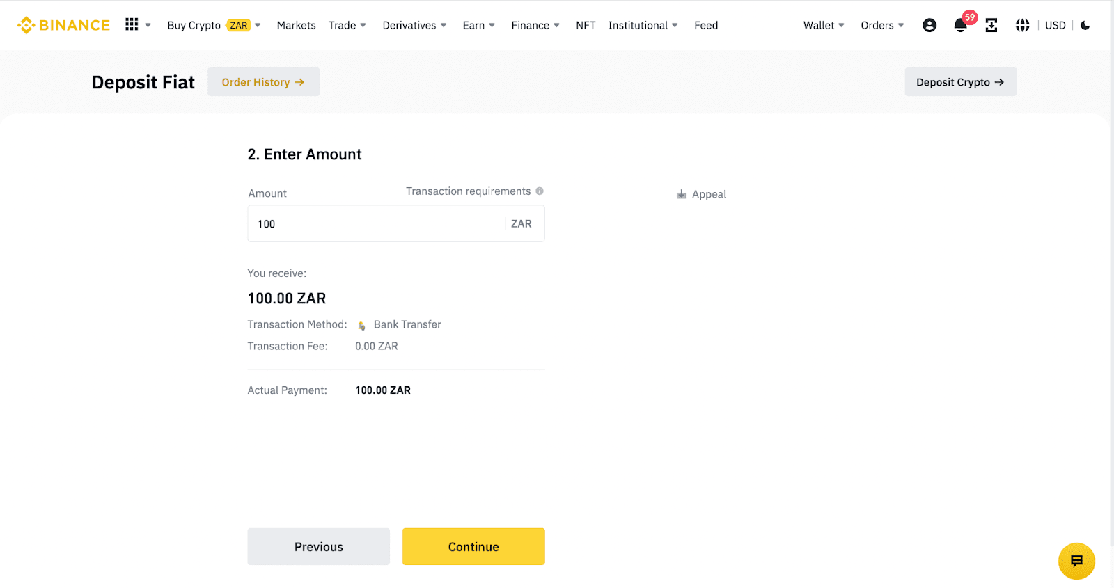 How to Make a Deposit in Binance