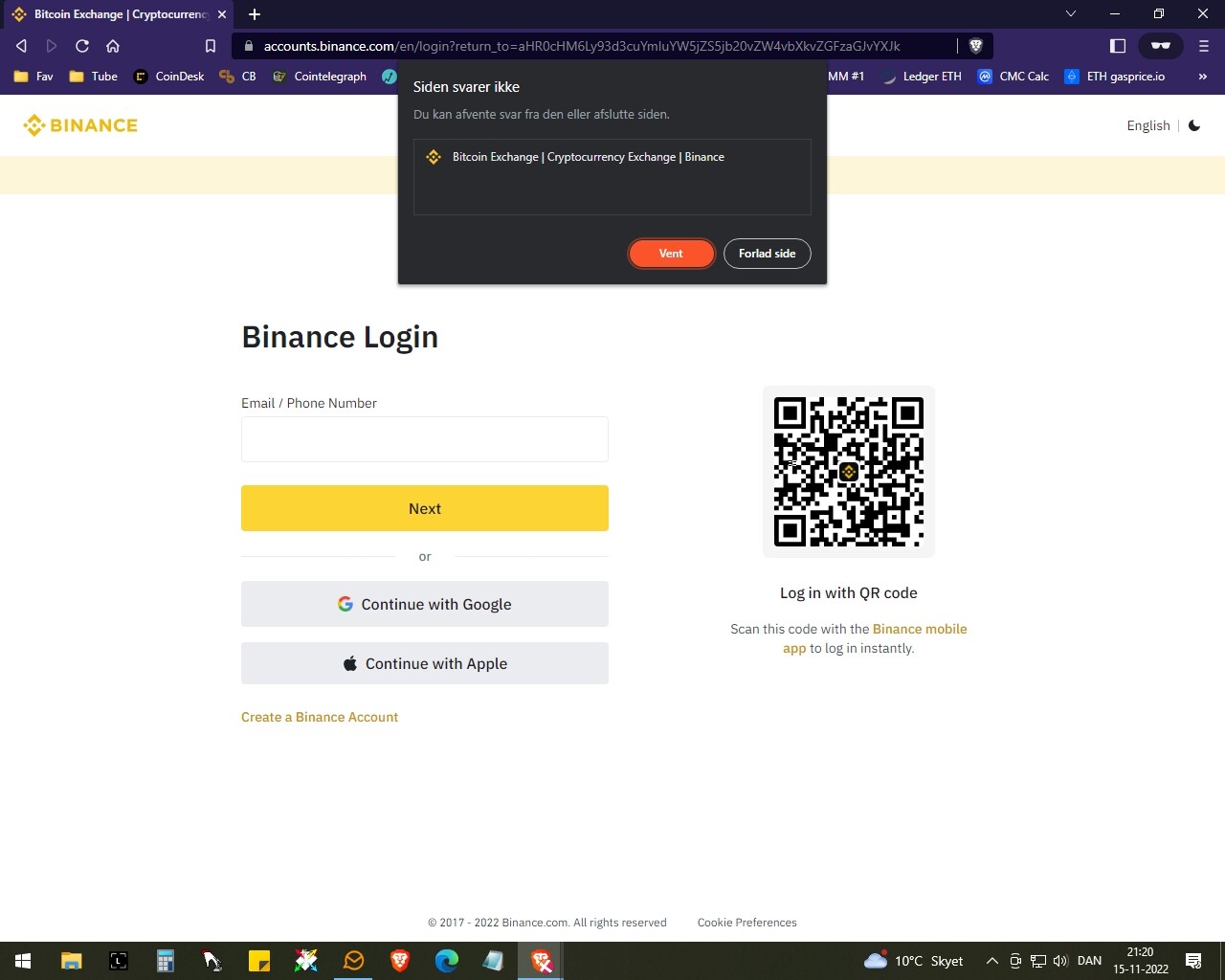 I can't run Binance desktop in win , because of the error 