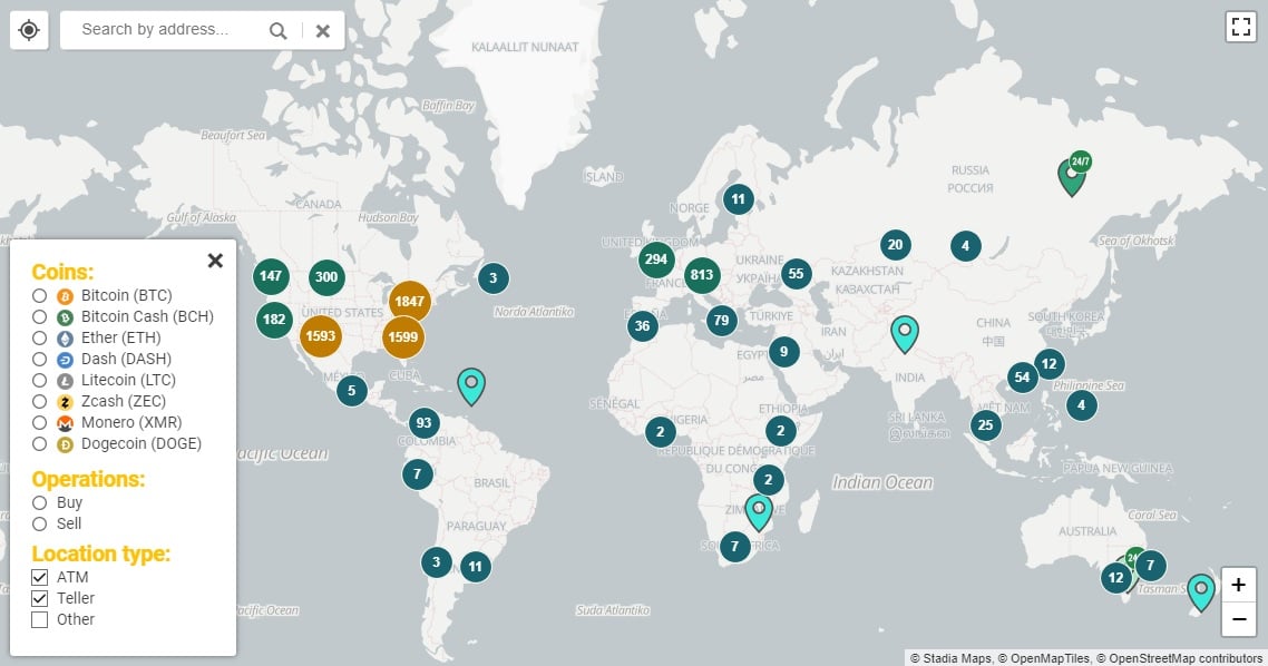 Russia Bitcoin ATMs, by city | Statista