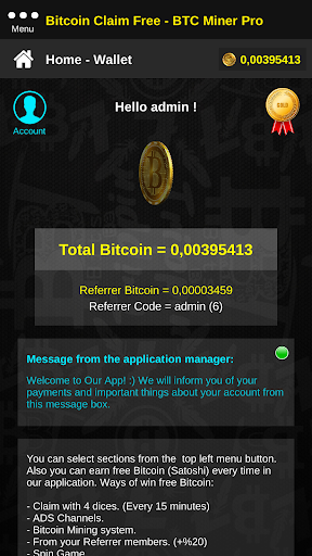 Download apk file Bitcoin Claim Free Miner Pro for android - bitcoinlog.fun