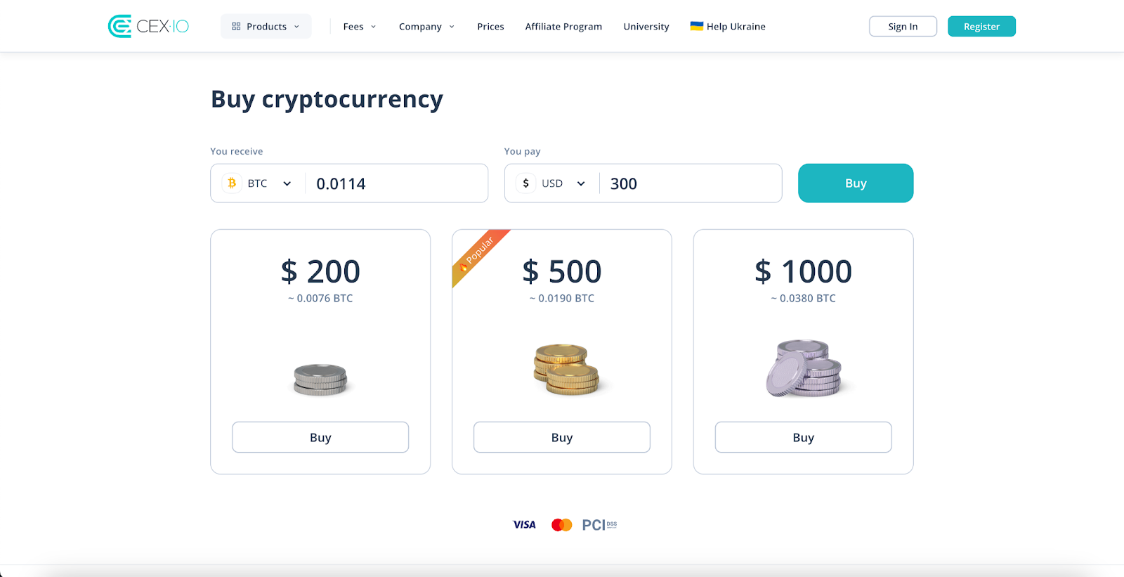 Buy Bitcoin with credit card instantly