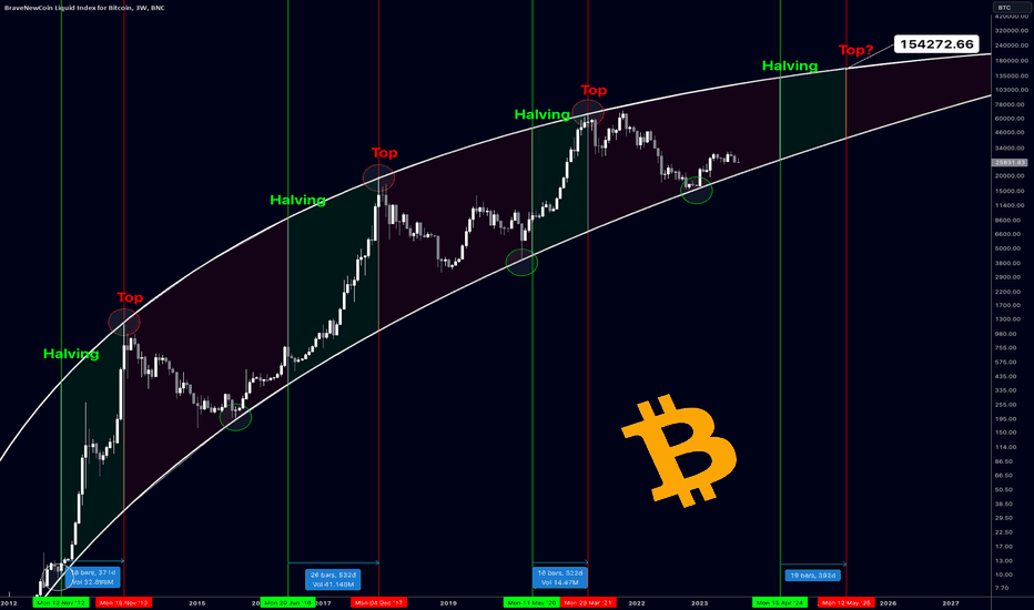 Bitcoin Rainbow Halving Price Regression Chart