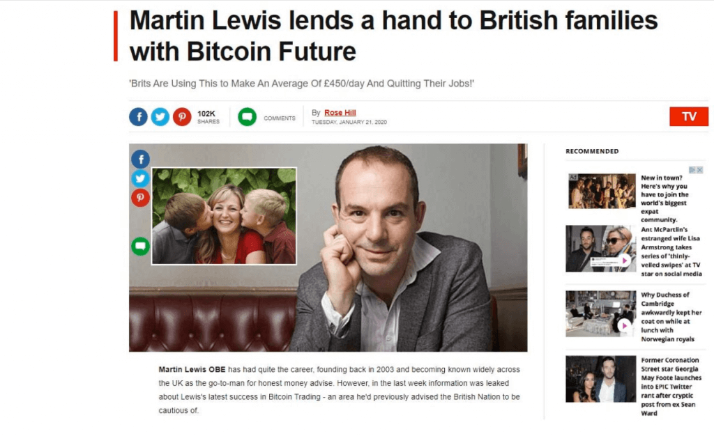 Martin Lewis has not endorsed a cryptocurrency platform in a BBC interview - Full Fact