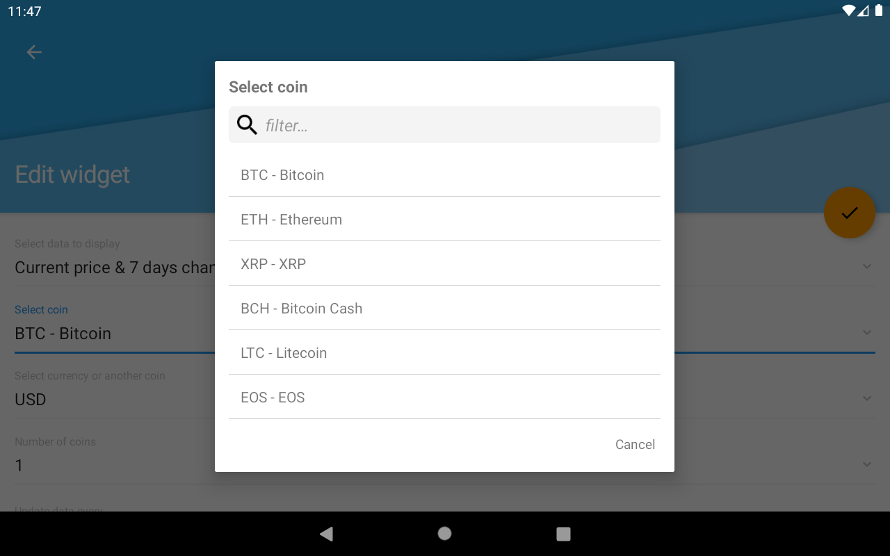 Bitcoin Ticker Widget for Samsung Galaxy S3 - free download APK file for Galaxy S3