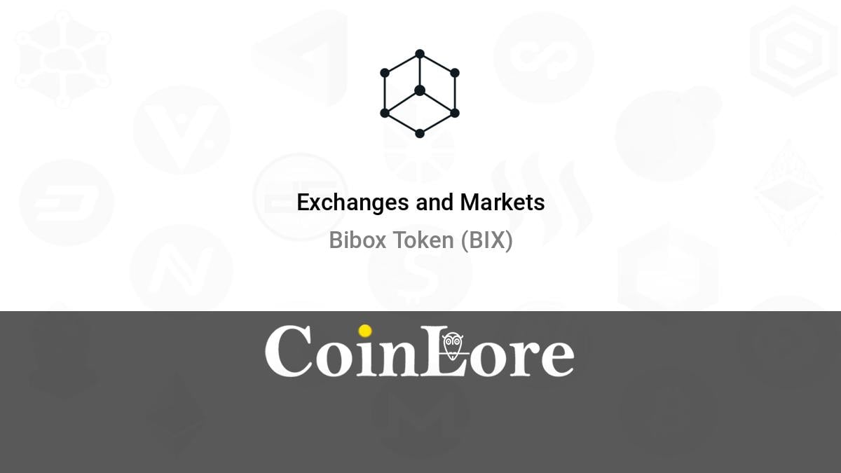 Bibox Token Price (BIX), Market Cap, Price Today & Chart History - Blockworks