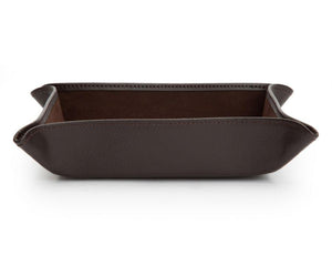 Wolf Blake Brown Leather Coin Tray | Australia – Silver Steel