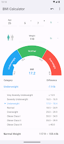 BMI Calculator for Android - Download the APK from Uptodown