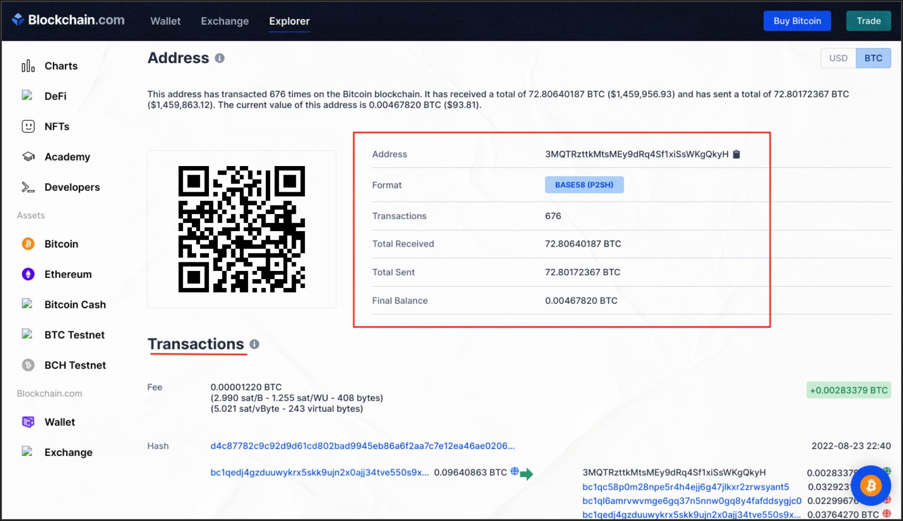 Number of Addresses with Balance > 1 BTC BTC ChianHub| Data On Chain | coinank