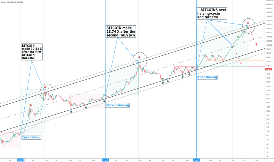 BTC BOTTOM AND HALVING CYCLES for BITSTAMP:BTCUSD by Rameeez — TradingView
