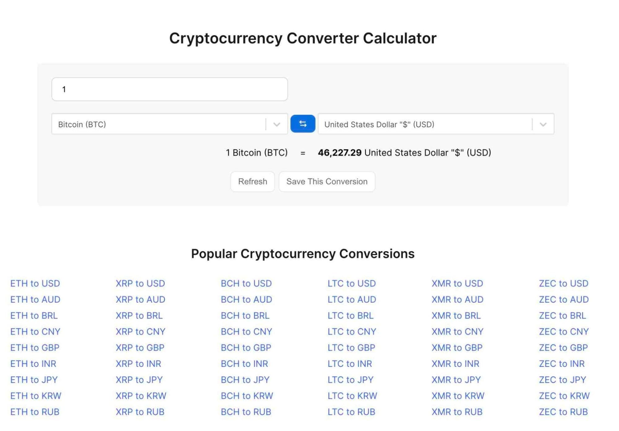 Convert 1 BTC to ETH - Bitcoin to Ethereum Converter | CoinCodex