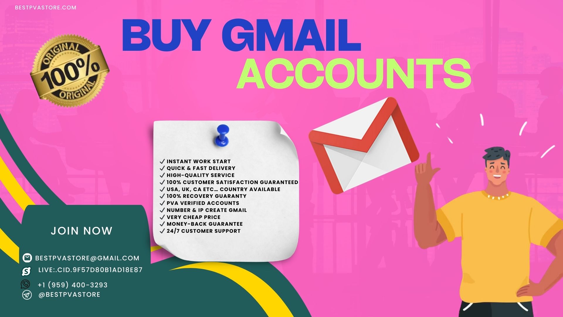 Buy Gmail accounts PVA from 1 cent! | Best Google accs in AccsMarket