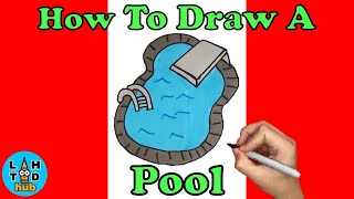 How to Draw a Pool - Easy Drawing Tutorial For Kids