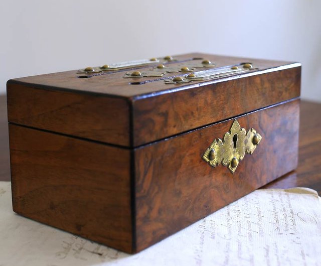 S/ Antique Treen 19th Century Fruitwood Puzzle Money Box | BADA