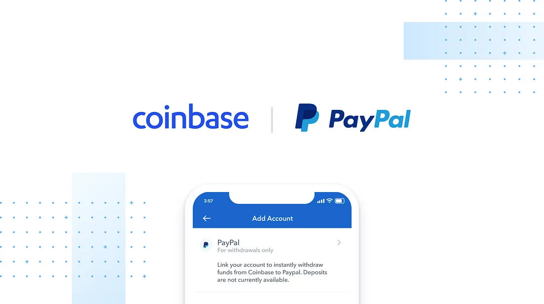 Coinbase lets users buy crypto with PayPal