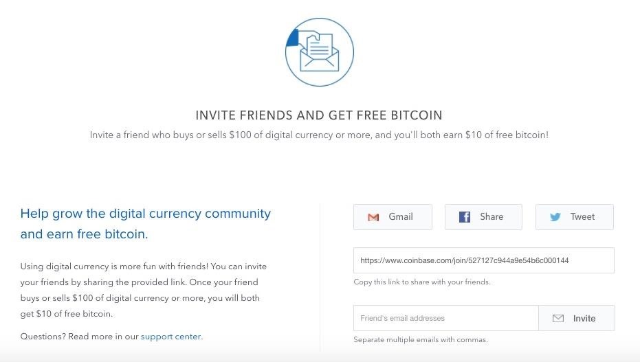 Coinbase Referral Link UK – $10/£8 Bitcoin Bonus – Referral Links & Reward Points