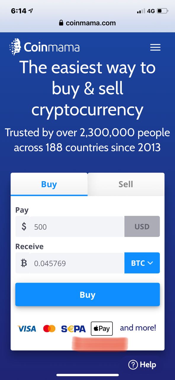 Buy Bitcoin with credit card instantly