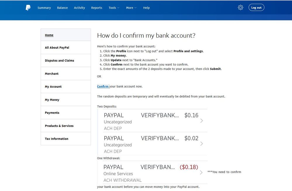 How do I confirm my bank account with PayPal? | PayPal US