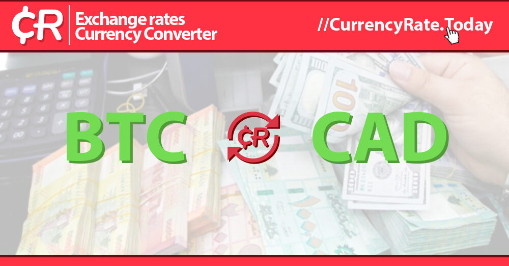 BTC to CAD (Bitcoin to Canadian Dollar) | convert, exchange rate