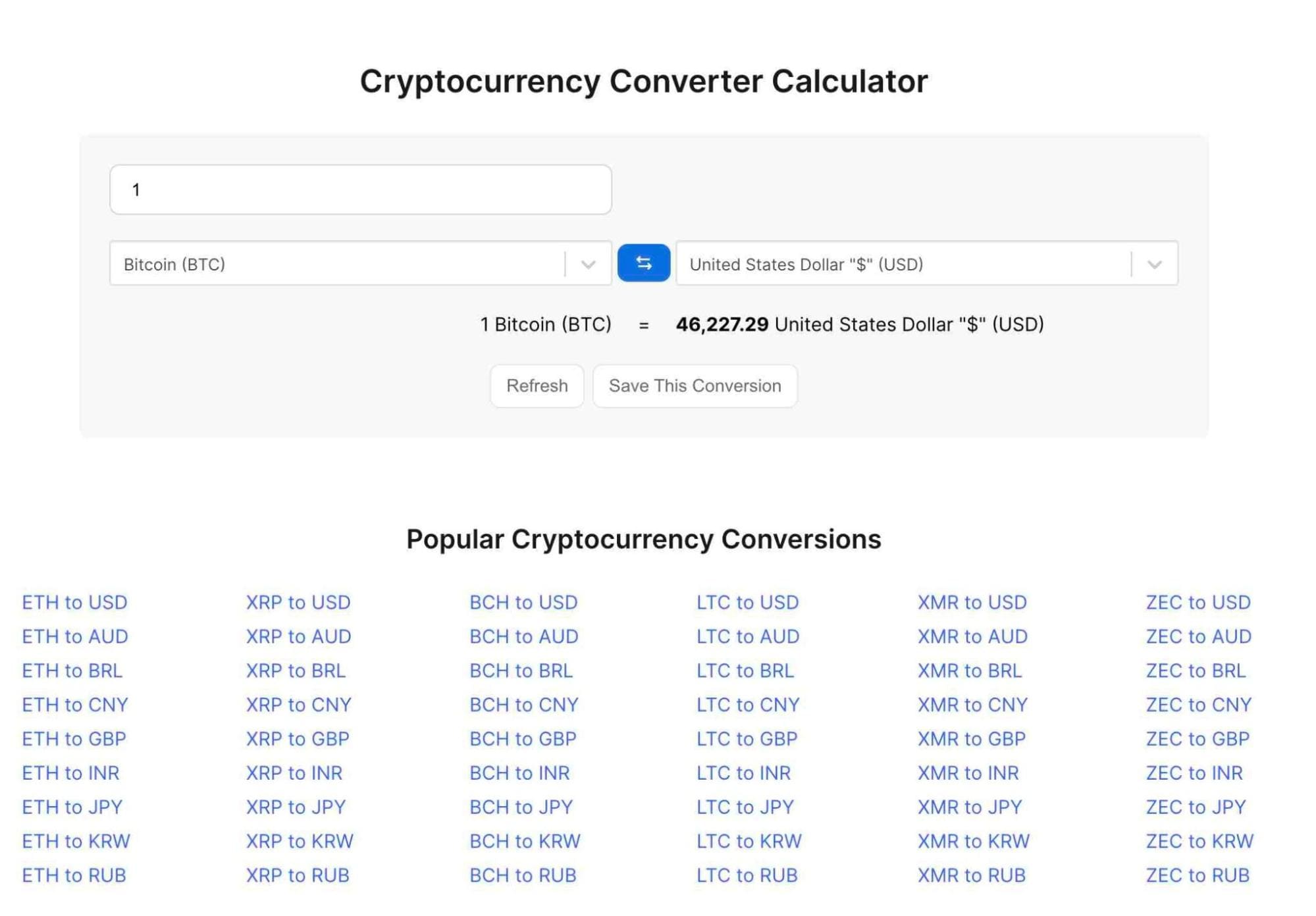 Convert 1 USD to BTC (1 United States Dollar to Bitcoin)