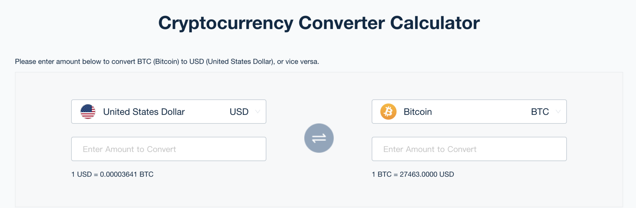 1 USD to BTC - US Dollars to Bitcoins Exchange Rate