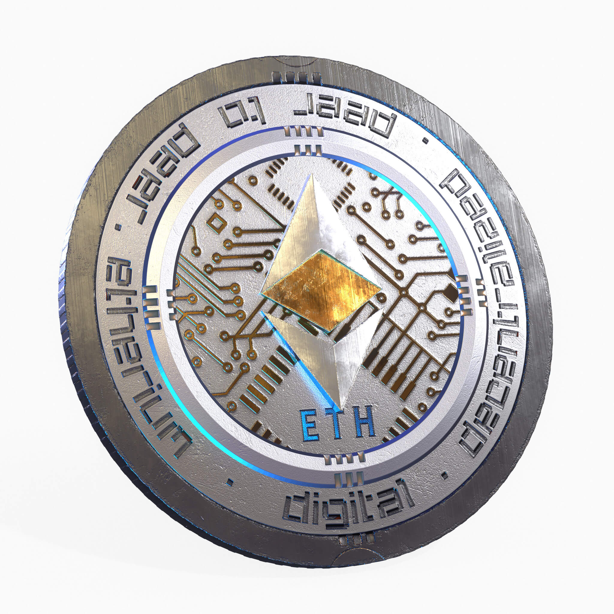 Low-poly Crypto coin 3D Models | CGTrader