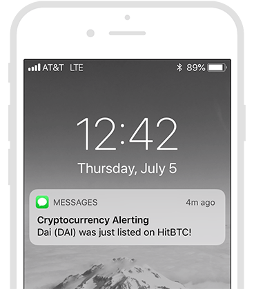 Cryptocurrency Alerting - An App for Bitcoin, Crypto & Stock Alerts