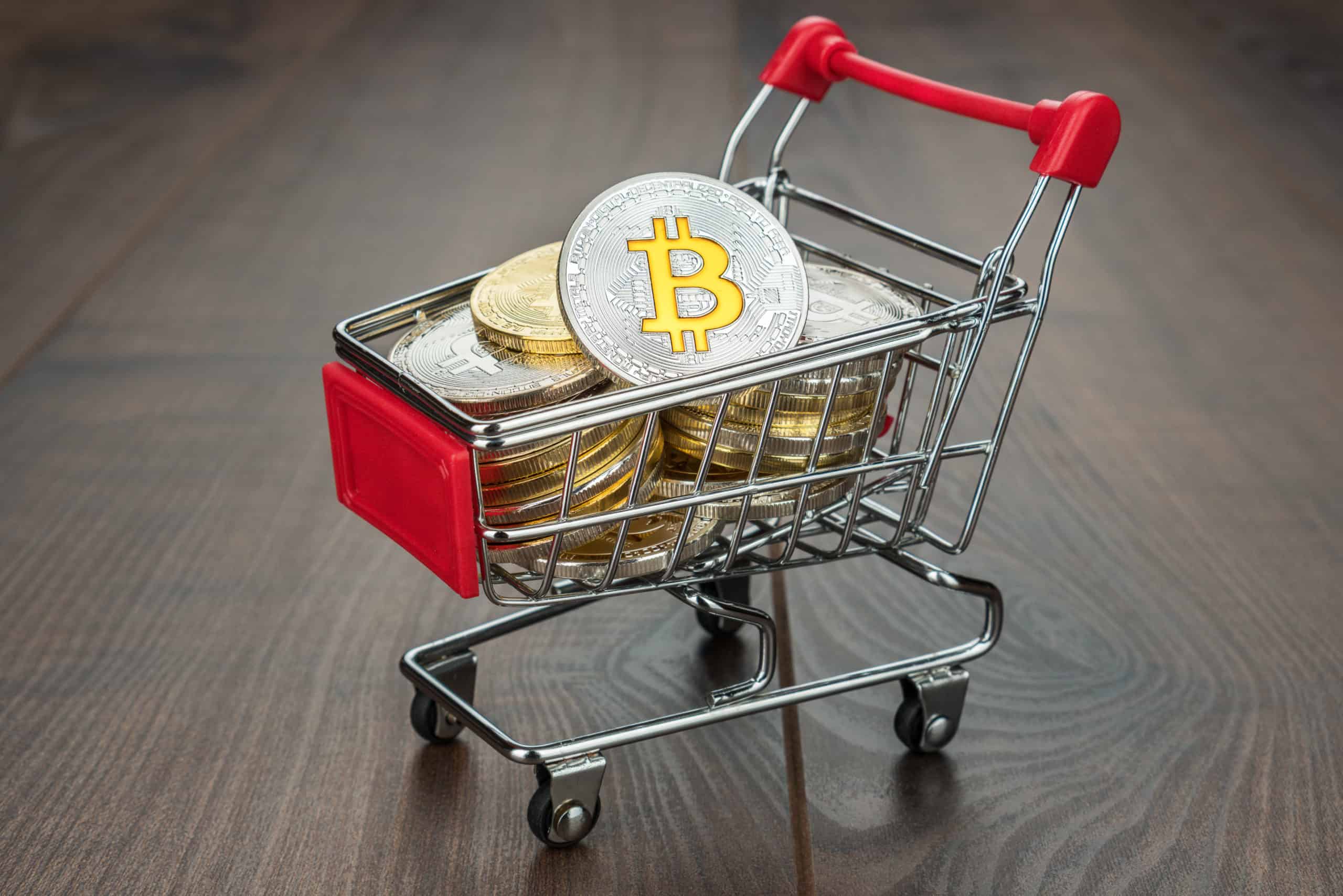 Bitcoin shopping cart Icons & Symbols