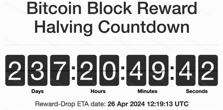 Countdown to Bitcoin's Halving Event: Just 50 Days to Go! • bitcoinlog.fun