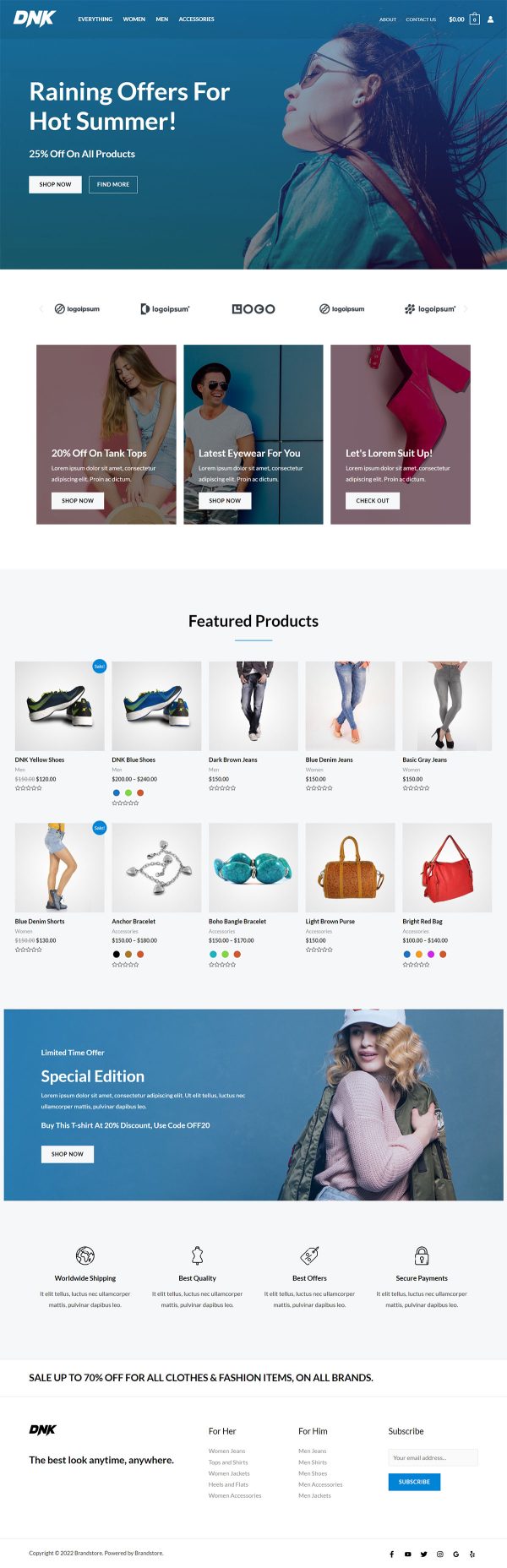 Shop Website Templates