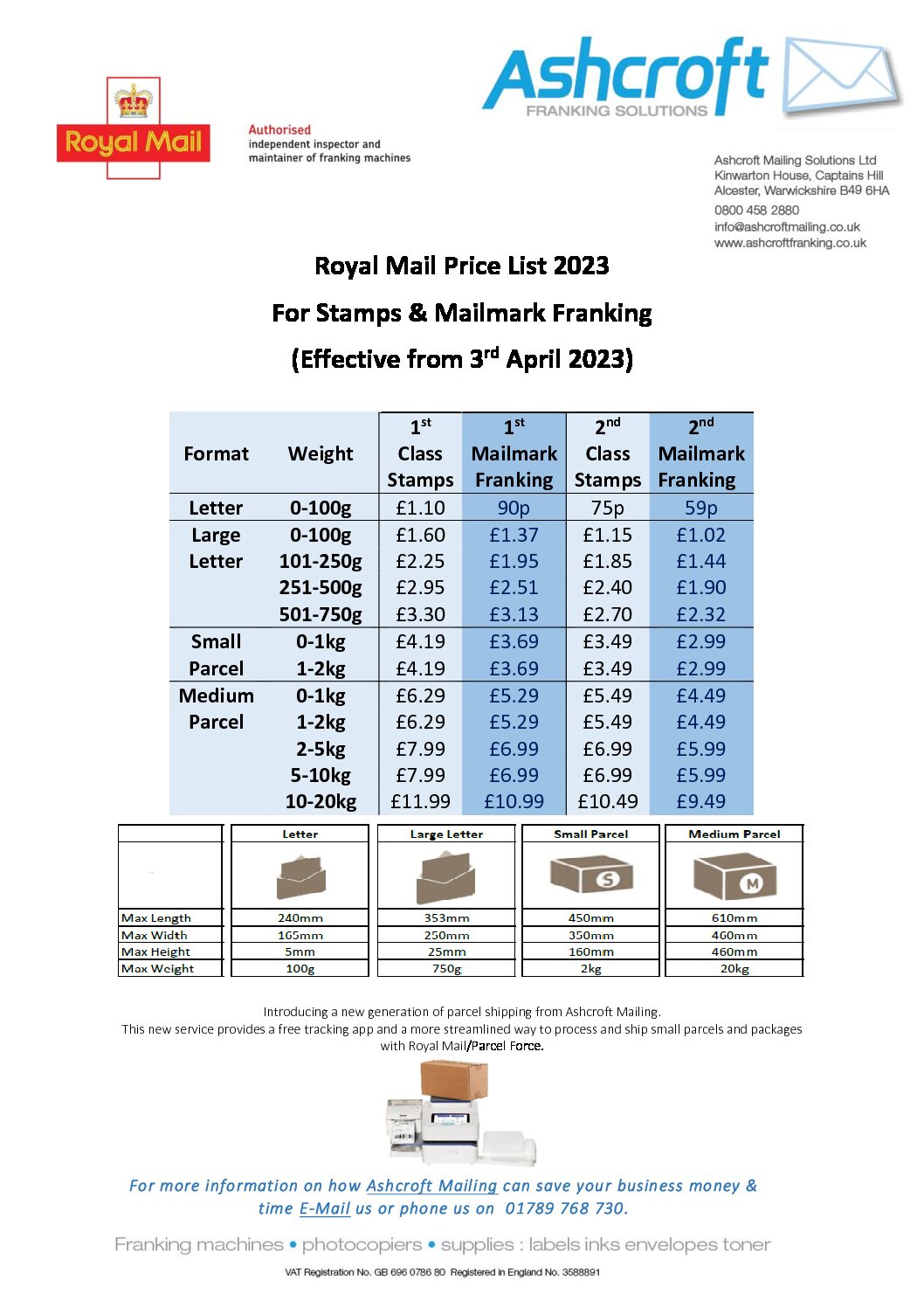 Direct Mail - Price Calculator - Cendix