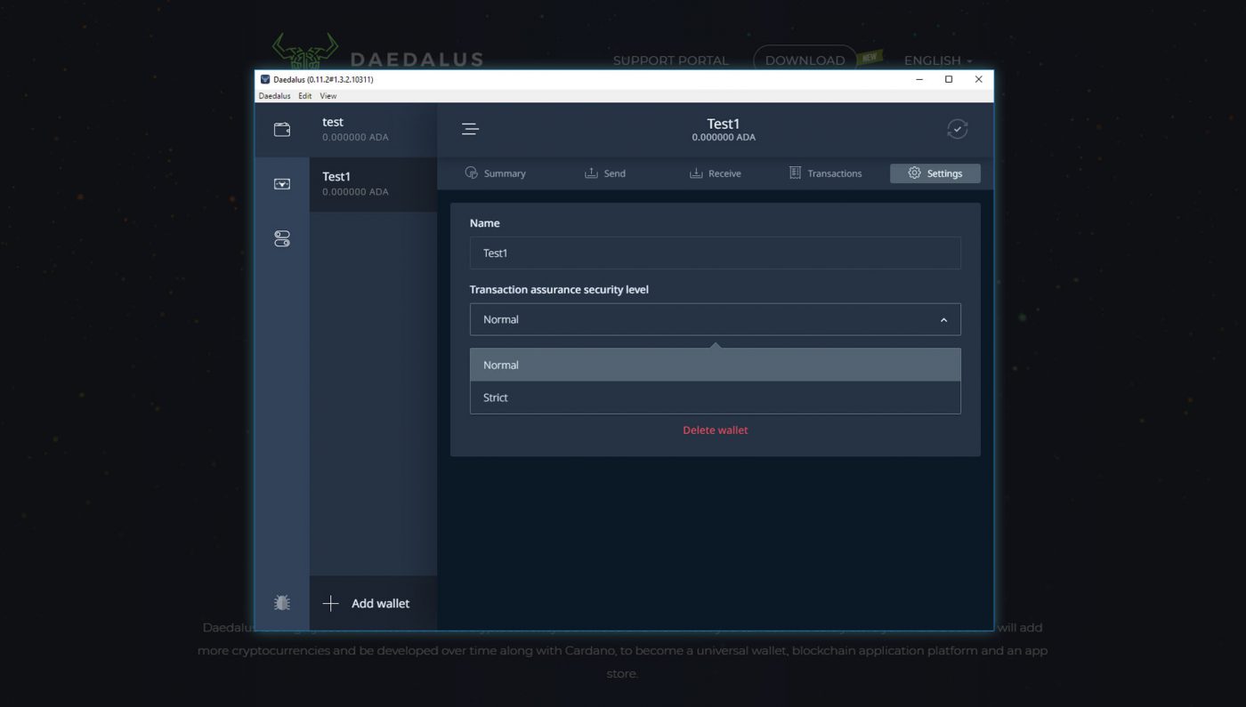 Daedalus Wallet. Download and customize Cardano ADA wallet