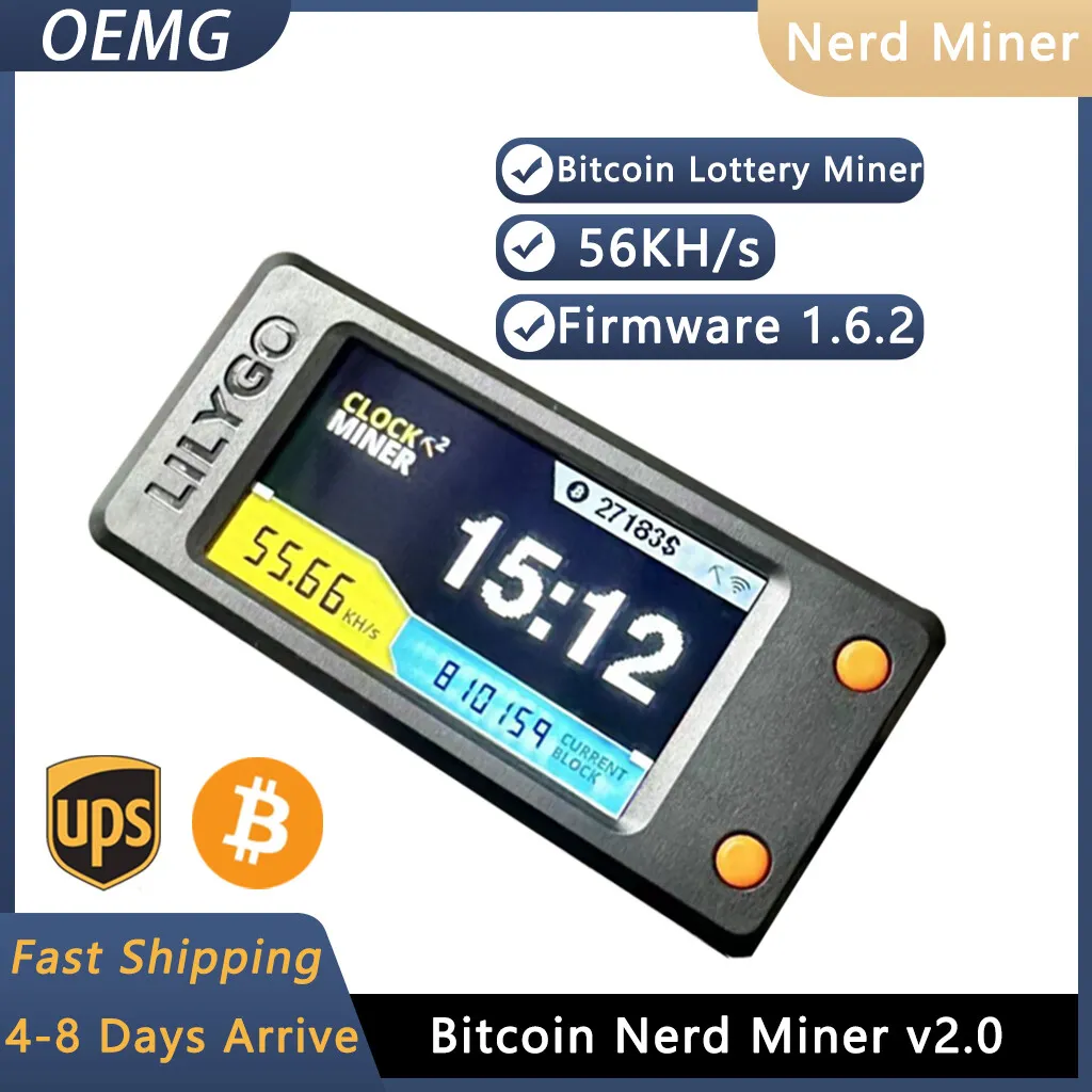 Nerdminers, Plug & Play Solo Bitcoin Lottery Miners, Free Shipping