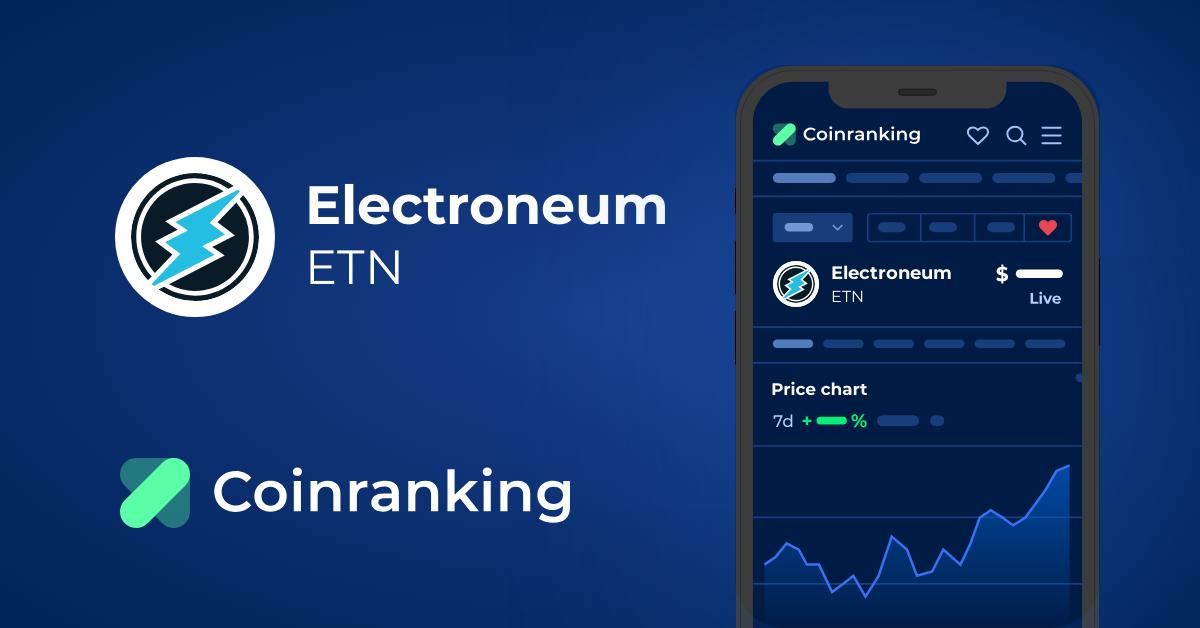 Electroneum Price Today - ETN Coin Price Chart & Crypto Market Cap