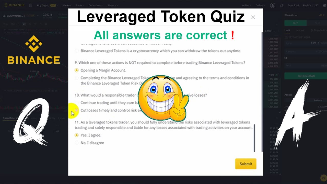 Binance Leveraged Token Quiz Answers for March 