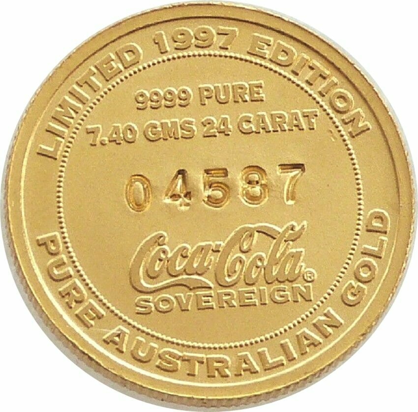 Fiji COCA-COLA $50 Gold Coin Bottle Cap Shaped Proof 1 oz