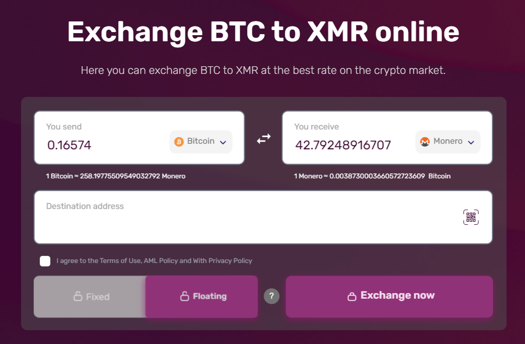 BTC to XMR Exchange | Swap Bitcoin to Monero online - LetsExchange