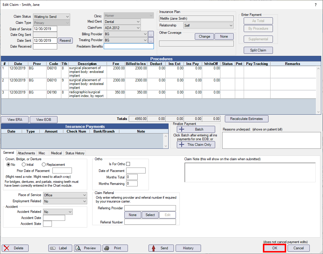 DentalXchange question - Open Dental